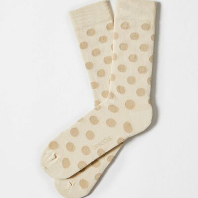 BePolkadots Beige - 100% Organic Cotton Socks