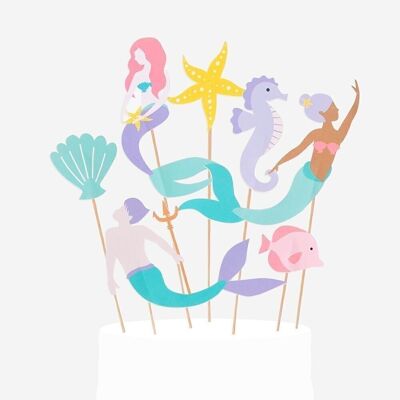 7 Cake toppers: mermaid