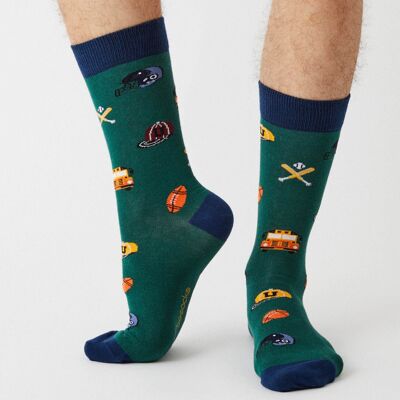 BeVarsity Green – Socken aus 100 % Bio-Baumwolle