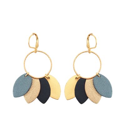 Frida earrings in recycled leather 6 colors