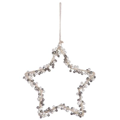 Textile hanger star "Pearl" H.20cm