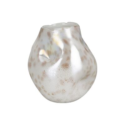 Glass round vase "Crumple"