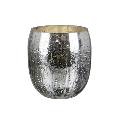 Glas Teelichthalter "Drop" H.13 cm