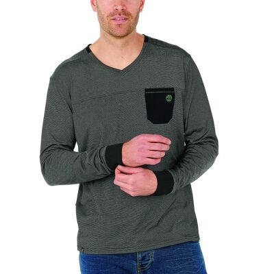 Microstripes V-Neck T-Shirt 91113