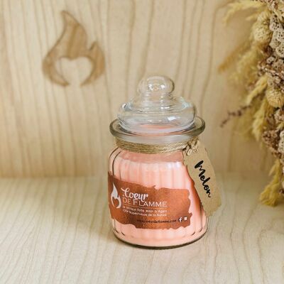 Rapeseed wax candle 230g - MELON