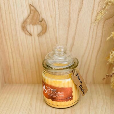 Rapeseed wax candle 230g - MONOÏ/PEACH
