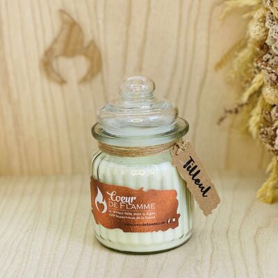 Rapeseed wax candle 230g - TILLEUL