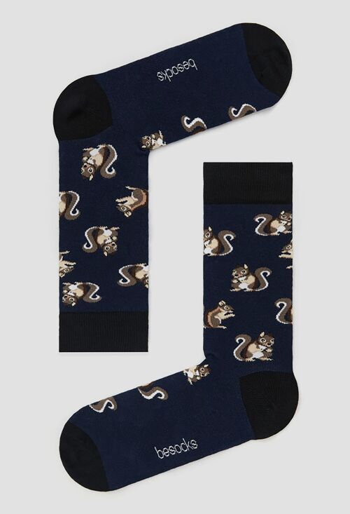 BeSquirrel Blue - 100% Organic Cotton Socks