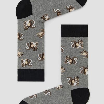 BeSquirrel Grey – Socken aus 100 % Bio-Baumwolle