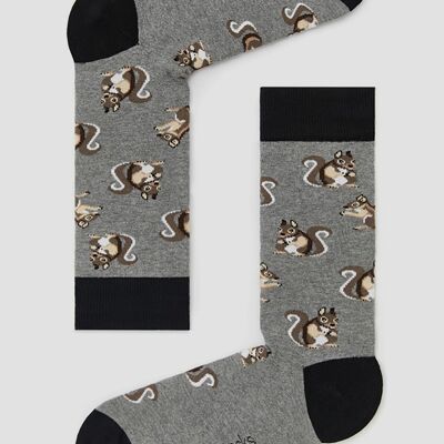 BeSquirrel Grey – Socken aus 100 % Bio-Baumwolle