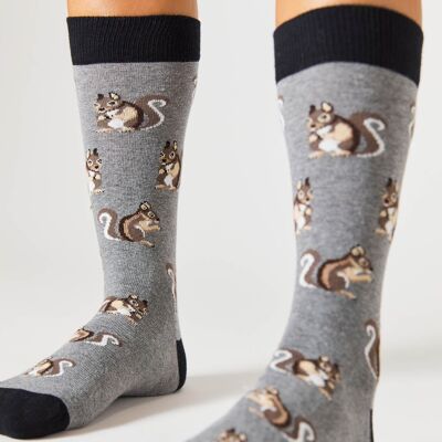 BeSquirrel Gray - 100% Organic Cotton Socks