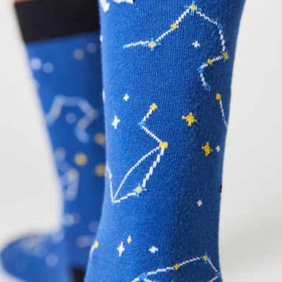 BeCosmos Blue – Socken aus 100 % Bio-Baumwolle