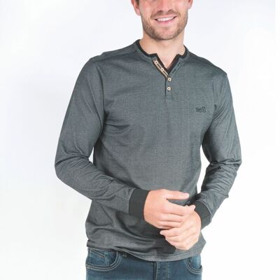 T-Shirt Col Y Piqué Chiné GT91005