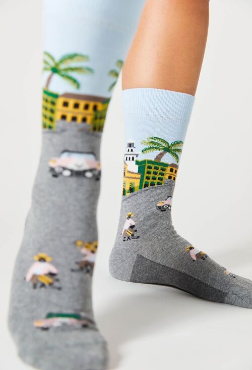 BeCuba Grey - 100% Organic Cotton Socks