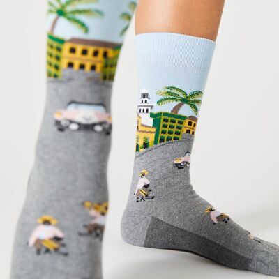 BeCuba Grey – Socken aus 100 % Bio-Baumwolle