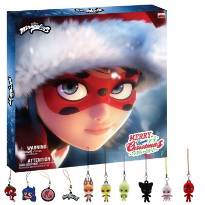 Miraculous - Special Kwami Advent Calendar - Mini Kwamis figurines and key rings. Collectible Toys for Children - Christmas - Ref M18001 - (Wyncor (Zag Play))