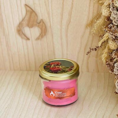 Rapeseed wax candle 100g - PINK