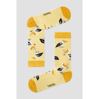 BePelican Yellow – Socken aus 100 % Bio-Baumwolle