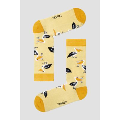 BePelican Jaune - Chaussettes 100% coton biologique