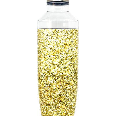 Die in Frankreich hergestellte Isolierflasche mit 750 ml Glitzergold