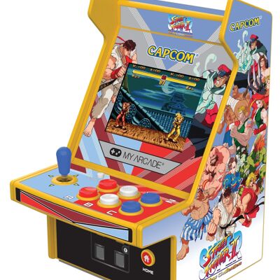 Mini máquina arcade de juegos retro-gaming - Street Fighter 2 - 2 juegos en 1 - Licencia oficial - My Arcade