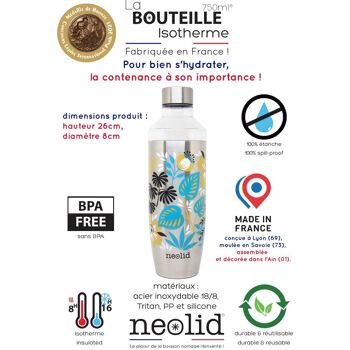 La BOUTEILLE isotherme made in France 750ml Glitter Pink 5