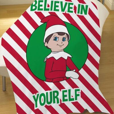 The Elf on The Shelf® Fleecedecke „Believe in Your Elf“.