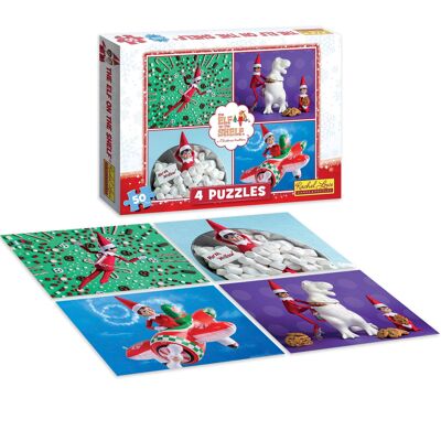 The Elf on the Shelf® Paquete de 4 - Rompecabezas para niños de 50 piezas
