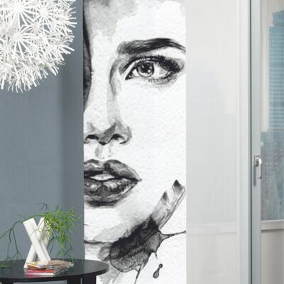 "FACE RIGHT" Schiebewand in Farbe grau - 245x60 cm