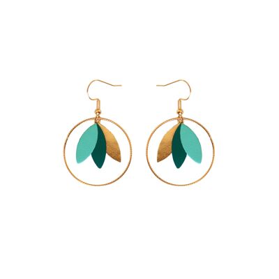 Louise tricolor earrings in recycled leather