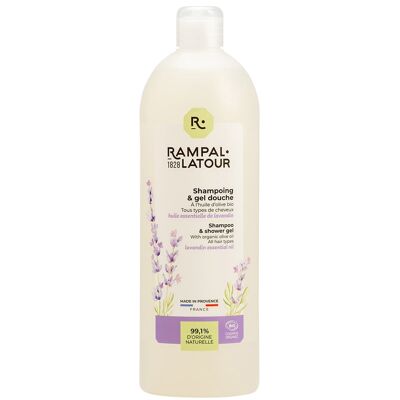 Certified organic shower shampoo Lavandin 1L - Cosmos Organic