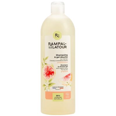 Certified organic shower shampoo Grapefruit 1L - Cosmos Organic