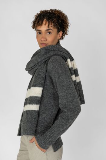 Écharpe tricotée principalement à partir de bébé alpaga 2