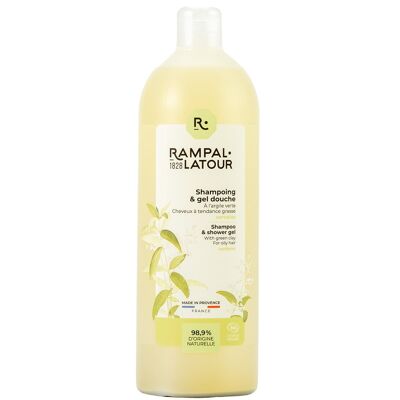 Certified organic shower shampoo Clay-Verbena 1L - Ecocert Organic Cosmetics