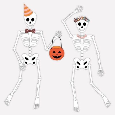 Squelette en papier : Halloween
