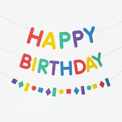 Guirlande d'anniversaire : Happy Birthday
