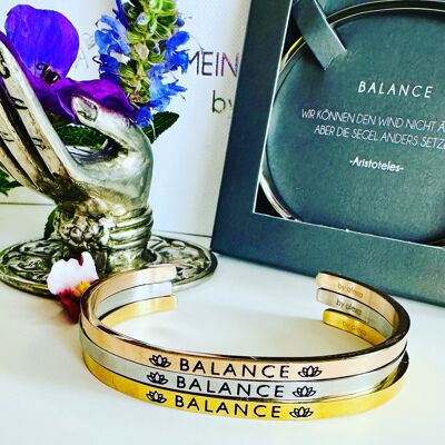 BALANCE, bracelet acier inoxydable argent / rose / or