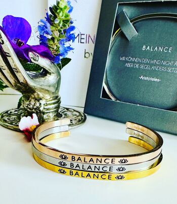 BALANCE, bracelet acier inoxydable argent / rose / or 1