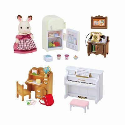 Sylvanian Csoki nyuszi mama klasszikus bútor szettel