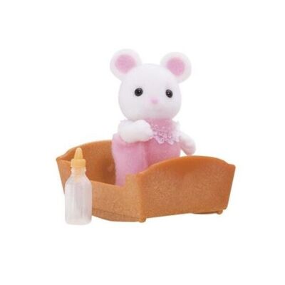 Sylvanian Fehér Egér bébi figura