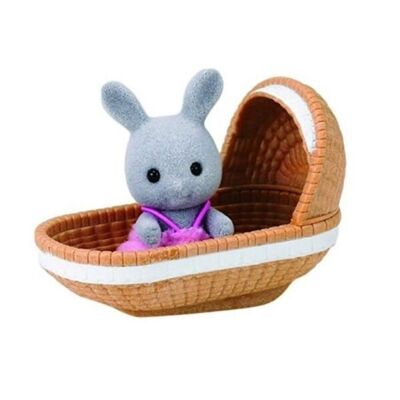 Sylvanian Nyuszi bébi bölcsővel