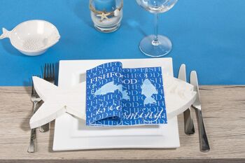 Serviette jetable Fishfood en tissu 33 x 33 cm, 20 pièces 2