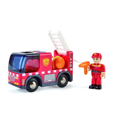 Camión de bomberos con sirena