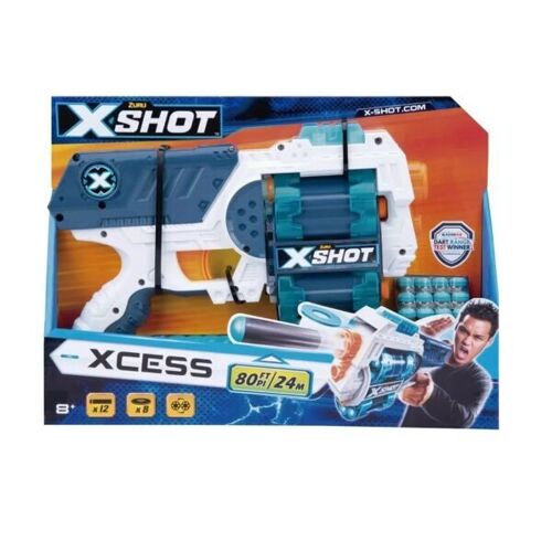 X-Shot Xcess dupla forgótáras szivacslövő és korongvető játékpisztoly