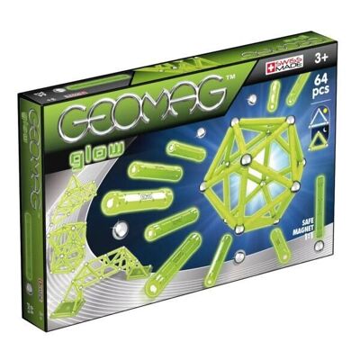 Geomag Glow - foszforeszkáló 64 darabos készlet