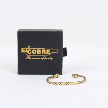 Bracelet léger en cuivre pur avec boîte cadeau (design 48) 1