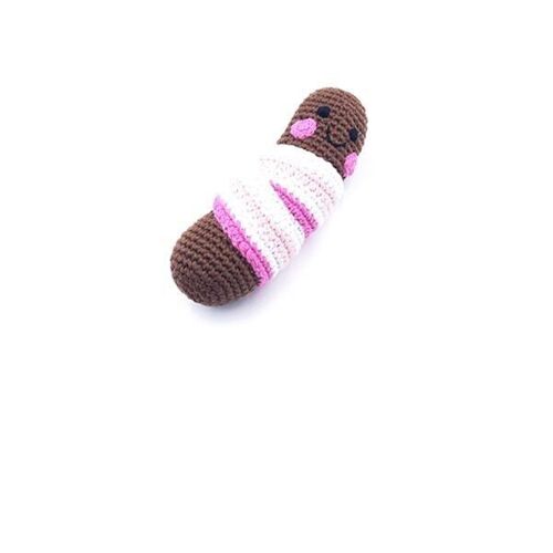Baby Toy Friendly rattle pig in blanket