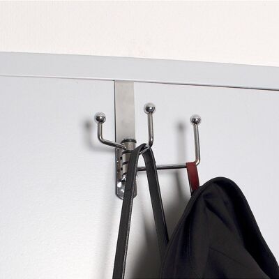 Swivel metal coat hook with 3 hooks