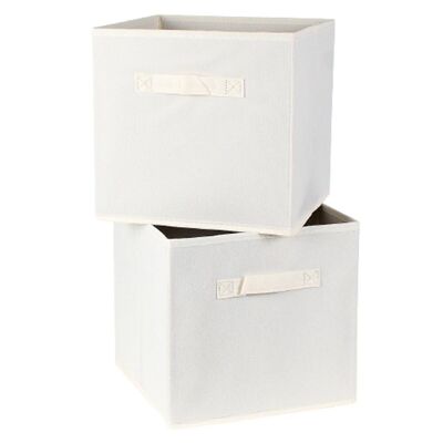 Cube de rangement intissé 28x28cm - Lot de 2 - III