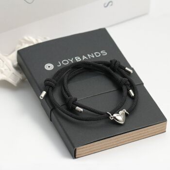 Bracelets coeur magnétique (noir) 1